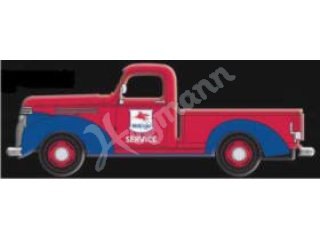 H0 1:87 1941/1946 Chevrolet Pickup Mobil Gas Service blau-rot