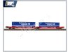 Piko 72238 H0 Taschenwagen T3000e beladen mit 2 THW 40´ Container DC