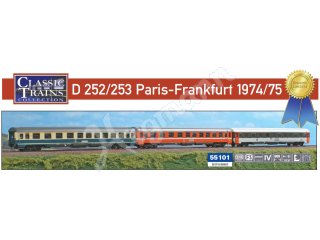 A.C.M.E. 55101 H0 1:87 Set Schnellzug D252/253 Paris-Frankfurt 1974-1975