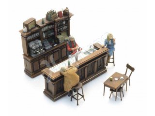Cafe Interieur mit 3 Figuren