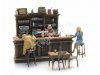 ARTITEC 387692 Cafe Interieur mit 3 Figuren Maßstab H0