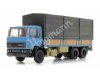 ARTITEC 48705211 ready 1:87 DAF Kipp-Fahrerhaus Kab B, Tandemachse Pritschen-LKW mit Plane, blau