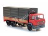 ARTITEC 48705305 ready 1:87 DAF Kipp-Fahrerhaus Kab C, Tandemachse Pritschen-LKW mit Plane, rot