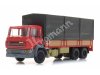 ARTITEC 48705305 ready 1:87 DAF Kipp-Fahrerhaus Kab C, Tandemachse Pritschen-LKW mit Plane, rot