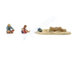 ARTITEC 5870103 H0 Kinder mit Sandburg (2 Fig.)