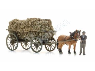 Leiterwagen Heuernte + Figur