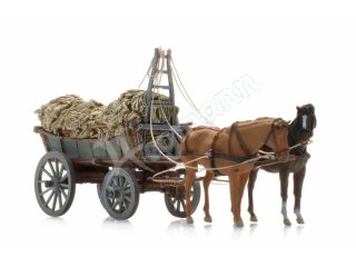 Nordeuropäischer Heuwagen Heu