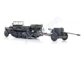 ARTITEC 6870488 ready 1:87 WM Sd.Kfz. 10 + PAK 38, grau