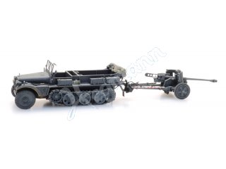 ARTITEC 6870488 ready 1:87 WM Sd.Kfz. 10 + PAK 38, grau