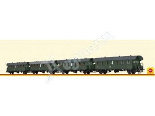 Brawa 46776 H0 1:87 H0 Set Personenwagen DB, Epoche III (inkl Befehlswagen)