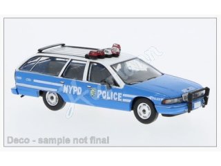 BREKINA PCX870452 H0 1:87 Chevrolet Caprice Station Wagon 1991, NYPD - Police,