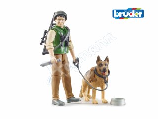 BRUDER 62660 bworld Förster mit Hund und Ausrüstung