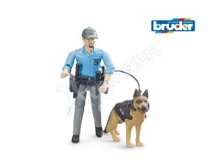 BRUDER 62150 bworld Polizist mit Hund