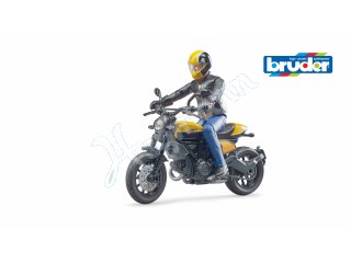 BRUDER 63053 bworld Scrambler Ducati Full Throttle mit Fahrer