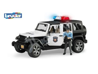 BRUDER 02526 Jeep Wrangler Rubicon Unlimited Polizeifahrzeug mit Polizist und Ausstattung