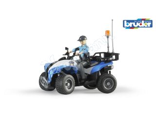 BRUDER 63010 Polizei-Quad mit Polizist und Ausstattung