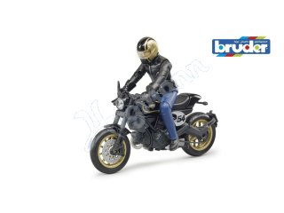 BRUDER 63050 Scrambler Ducati Cafe Racer mit Fahrer