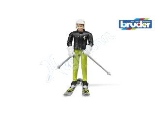 BRUDER 60040 Skifahrer mit Zubehör