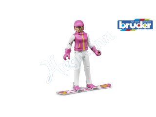 BRUDER 60420 Snowboardfahrerin mit Zubehör