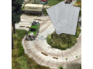 27 Betonplatten-Elemente mit einer Grundfläche von je 60 x 30 mm (