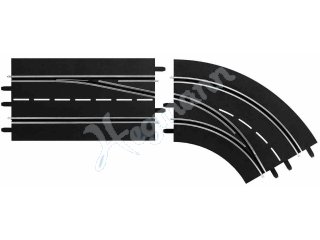 CARRERA DIGITAL 132 Spurwechselkurve rechts, aussen nach innen