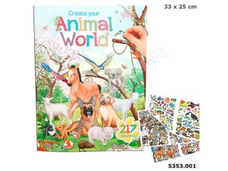 Create Your Animal World Malbuch mit Stickern