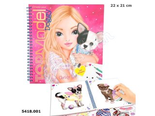 Depesche 11503 Create your TOPModel Doggy Malbuch Kreativbuch Hunde mit Stickern 