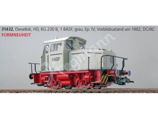 ESU 31432 Diesellok, KG230, 1 BASF, Ep IV, Sound+Rauch, el. Kupplung, DC/AC