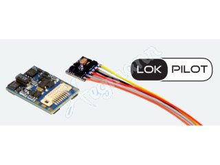 ESU 59837 LokPilot 5 micro DCC/MM/SX, 6-pin Direkt gewinkelt, Spurweite N, TT