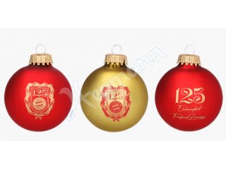 Christbaumkugel 125 Jahre 3er