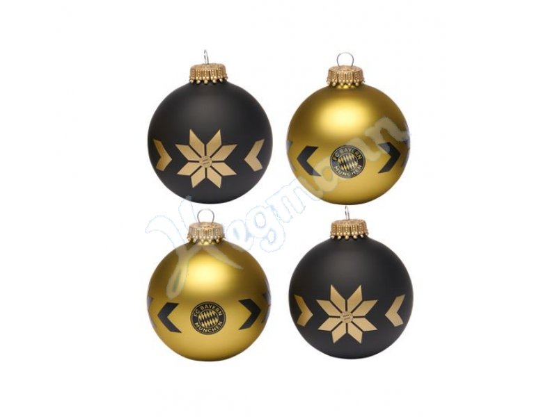 Christbaumkugeln 4er Set FC Bayern München Weihnachtskugeln 28403 FCB Fanartikel 