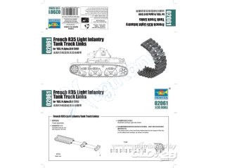 Trumpeter 02061 French R35 Light Infantry Tank Track Lin