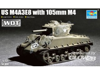 Trumpeter 07168 US M4A3E8 with 105mm M4