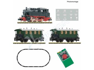 FLEISCHMANN 931706 Spur N Analog Start Set: Dampflokomotive BR 80 mit Personenzug