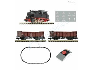 FLEISCHMANN 5160002 Spur N 1:160 Analog Start Set: Dampflokomotive BR 80 mit Güterzug
