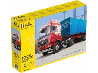 Heller 81702 VOLVO F12-20 Globetrotter & Container semi trailer