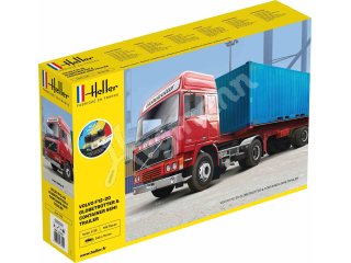 Heller 57702 Volvo F12-20 GlobeTrotter &Container Semi Trailer