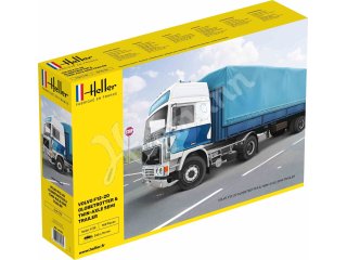 Heller 81703 VOLVO F12-20 Globetrotter & Twin-Axle Semi trailer
