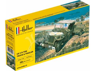 Heller 79997 Willys MB Jeep & Trailer
