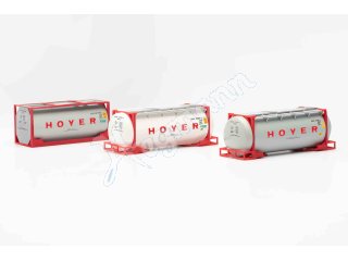 HERPA 076500-006 H0 1:87 3er Set Tankcontainer, Hoyer