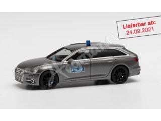 herpa 936378 H0 1:87 Audi A6 Avant taifungrau-metallic Polizei SEK