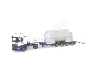 herpa 1:87 H0 MercedesBenz Actros ´11 WASEL Tieflade-SZ mit Tank