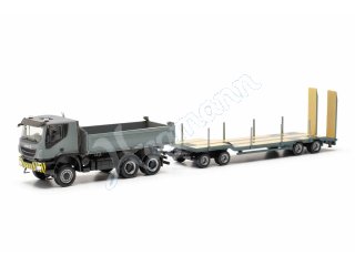 HERPA 317184 H0 1:87 Iveco Trakker 6x6 Kipper-LKW