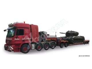 herpa 941433 H0 1:87 Mercedes-Benz Actros `02 Tieflade-Sattelzug mit Leopard 2A7