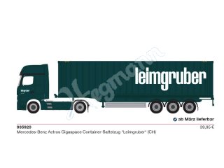 herpa 935920 H0 1:87 Mercedes-Benz Actros Gigaspace Container-Sattelzug 