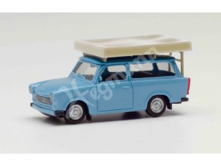 HERPA 024181-003 H0 1:87 Trabant Uni. Dachzelt, blau