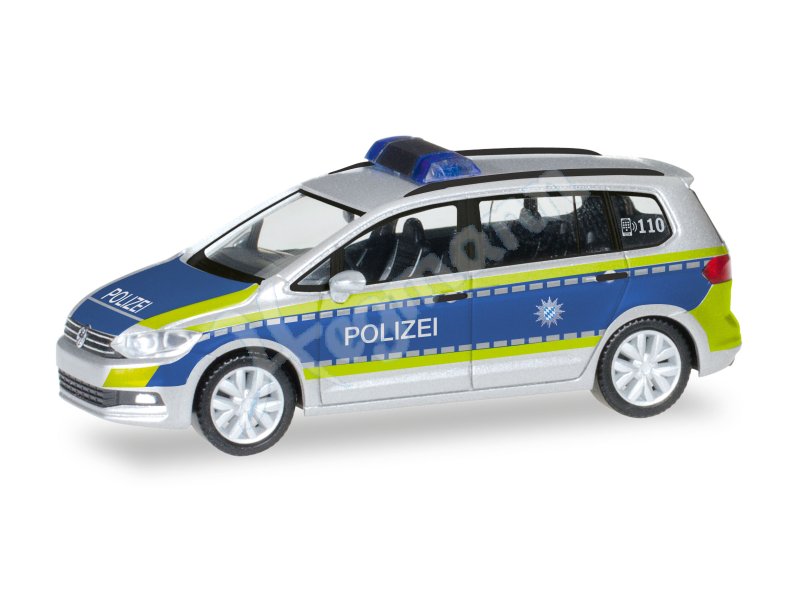 VW Volkswagen Touran II Polizei Berlin Silber Ab 2015 H0 1//87 Herpa Modell Auto