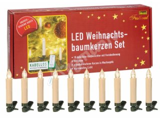 LED, 10er Set, kabellos, mit Fernbedienung,