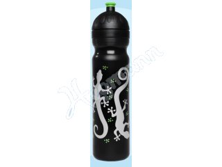 Motiv Black Gecko: Flasche und Kopf komplett in schwarz