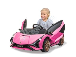 JAMARA 12 Volt Ride-on Lamborghini Sián FKP 37 pink (rosa) - elektrisches Kinder-Fahrzeug